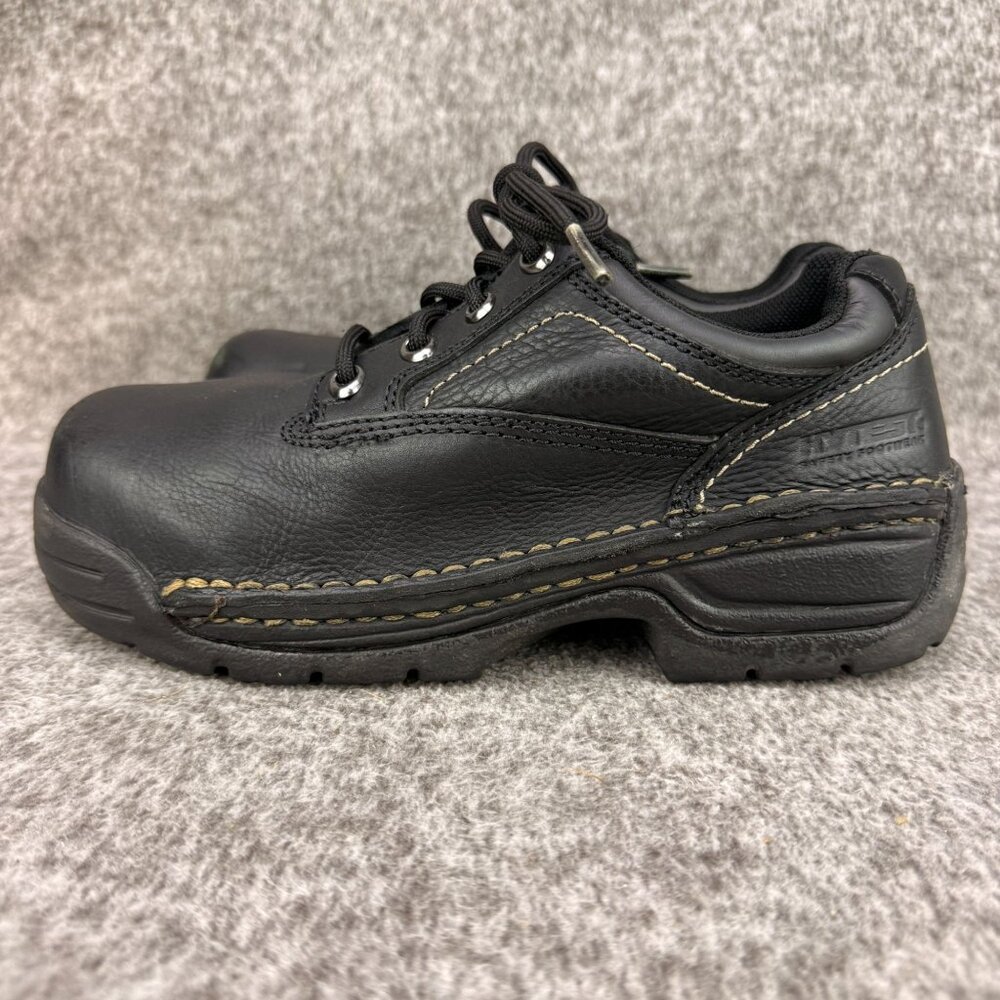 ✅Womens 6 Hytest Opanka Oxford SR/EH/OR Work Shoes Black Leather Safety Toe Boot - Picture 9 of 13